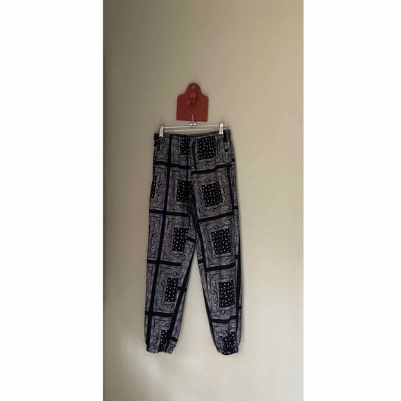 Wesc Black Bandana Print Sweatpants M - Picture 1 of 6